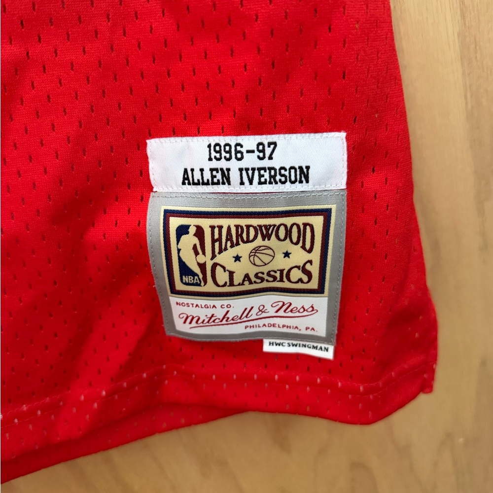 Mitchell & Ness 1996-97 Allen Iverson Philadelphia 76ers Jersey 2XL - Picture 2 of 7